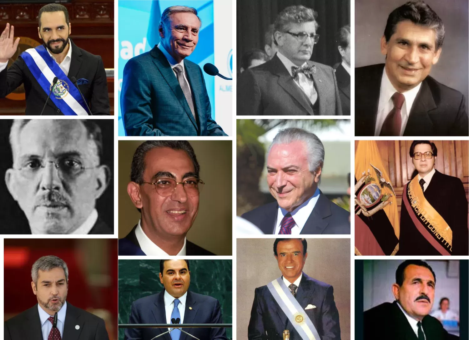A procession of presidents and politicians from Lebanon, Palestine, and Syria who left their mark on the history of the modern continent.